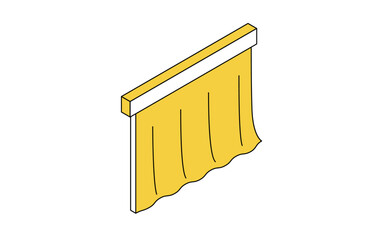 防音カーテン・遮音カーテン　賃貸物件でもできる騒音対策のイラスト