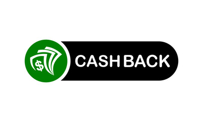 Cash back design logo template illustration