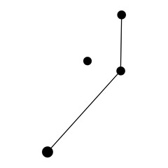 Pictor constellation map. Vector illustration.