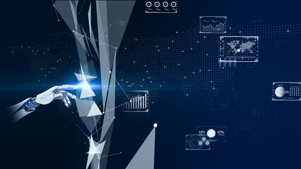 デジタルクラウド化によるデジタルトランスフォーメーションのイメージ サイバーセキュリティコンセプ