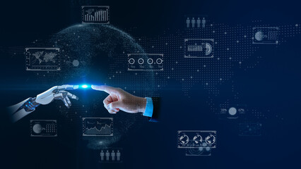 デジタルクラウド化によるデジタルトランスフォーメーションのイメージ サイバーセキュリティコンセプ