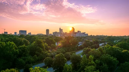 Keuken foto achterwand Verenigde Staten Downtown Raleigh, North Carolina at sunrise.