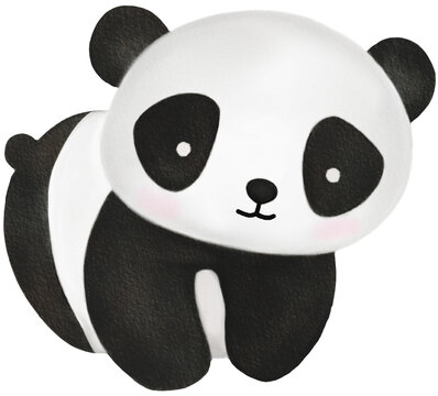 Cute Panda Watercolor Png