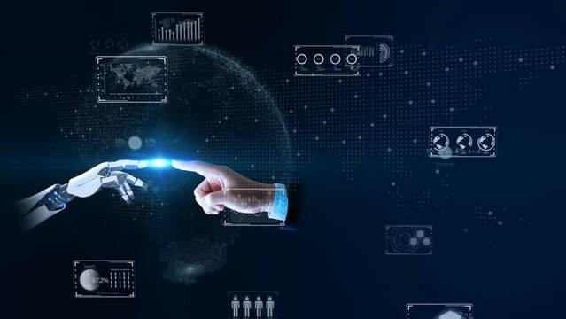 デジタルクラウド化によるデジタルトランスフォーメーションのイメージ　サイバーセキュリティコンセプ