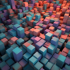 Fototapeta na wymiar colorful 3d cubes background wallpaper