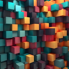 colorful 3d cubes background wallpaper