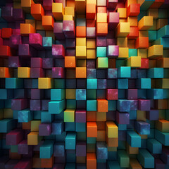 colorful 3d cubes background wallpaper