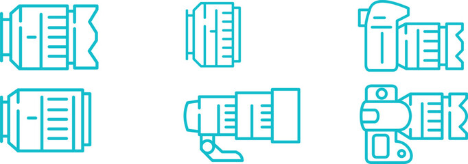 camera and lenses, photo camera vector illustration