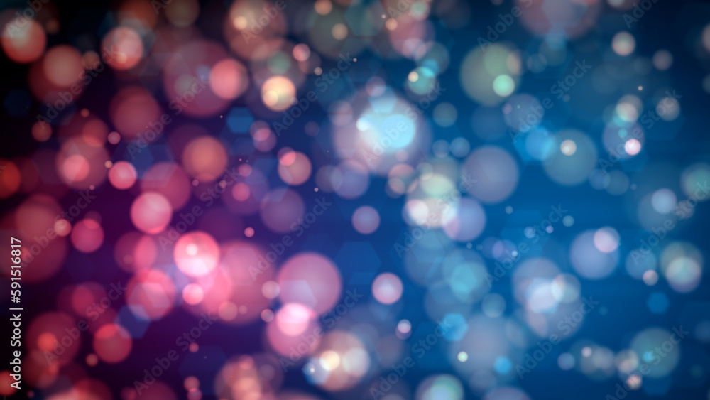 Poster shining glamour lights pretty bokeh backdrop - abstract 3d rendering