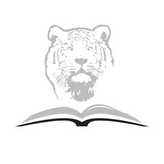 tiger book, vector illustration 