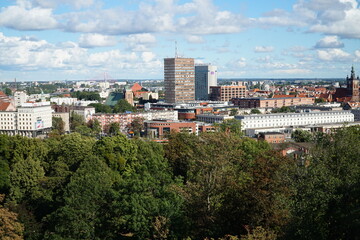  View of Gdansk from the observation deck on the town 
