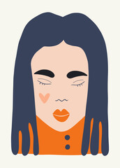 Floral abstract elements. Botanical composition. Modern trendy Matisse minimal style. Floral poster, girls, fashion invite. Vector arrangements for greeting card or invitation design