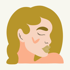 Floral abstract elements. Botanical composition. Modern trendy Matisse minimal style. Floral poster, girls, fashion invite. Vector arrangements for greeting card or invitation design