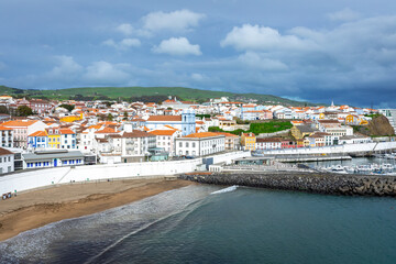 Fototapeta na wymiar Terceira. Angra do Heroismo. Historic fortified city and the capital of the Portuguese island of Terceira in the Autonomous Region of the Azores. Portugal.