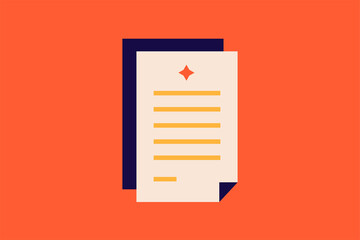 document  illustration in flat style design. Vector illustration.