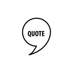 Quote icon vector logo design template