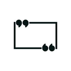 Quote icon vector logo design template