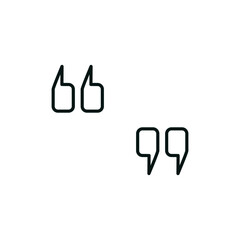Quote icon vector logo design template