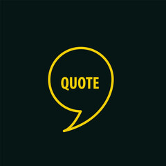 Quote icon vector logo design template
