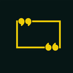 Quote icon vector logo design template