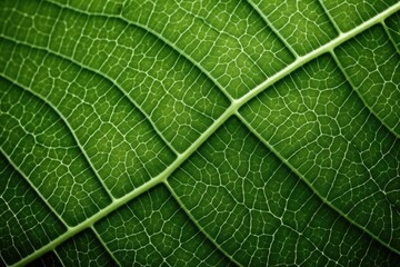 Close-up View of a Vibrant Green Leaf