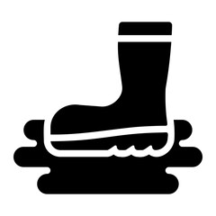 rain boots glyph icon