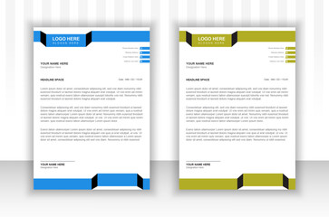 Elegant business letterhead design in two color variations.