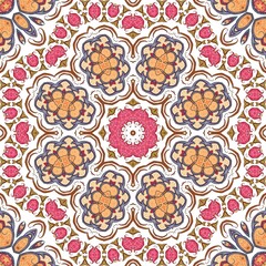 Abstract Pattern Mandala Flowers Art Colorful Orange Brown Pink 72