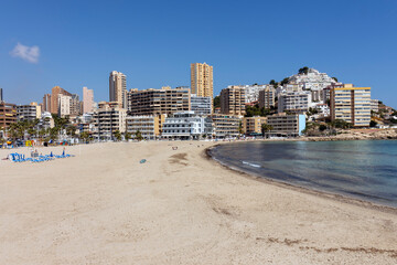 view of finestrat beach in Alicante spain