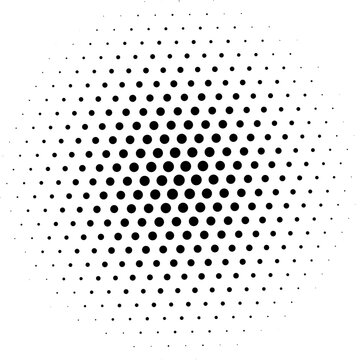 Fototapeta Halftone dots design . Isolated vector dotted gradient circle
