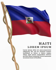 White Backround Flag Of HAITI