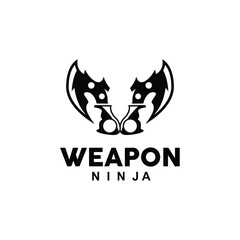 Obraz premium Weapon Logo, Traditional Weapon Karambit Vector, Ninja Fighting Tool Simple Design, Symbol Icon, Illustration