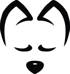 Dog Huski Head Logo Vector Template Illustration Design. Mascot Dog Logo design Dog sport logo