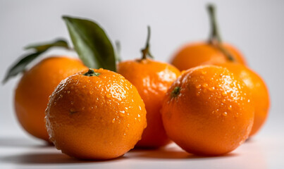 tangerines on a white background
