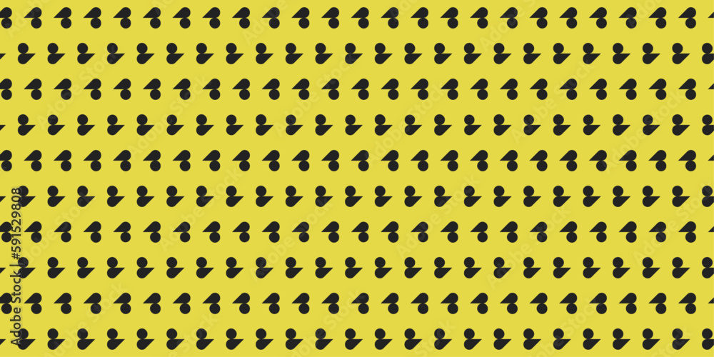 Poster yellow background with repeating abstract shape. seamless vector wallpaper. for print, surfaces, pac
