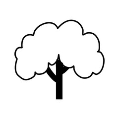 Tree icon on transparent background.