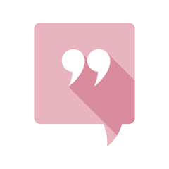 Quote speech box icon set on transparent background.