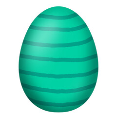 Colorful handmade  Easter Egg isolated on a white background. 