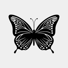beautiful butterfly vector logo design idea isolated