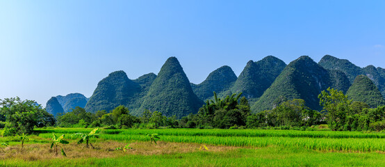 Karst Mountains natural landscape in Guilin, China.