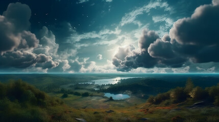Fototapeta na wymiar Beautiful Sky Landscape Background Image