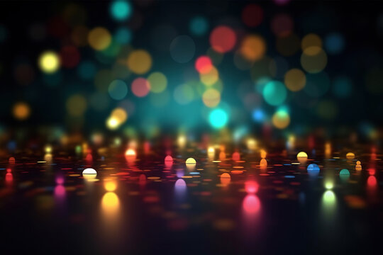 Abstract lights blur bokeh background. Luxury colorful bokeh background