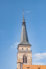 Schwabach, Kirchturm, Kirche St. Johannes und St. Martin. Schwabach, Bayern, Deutschland