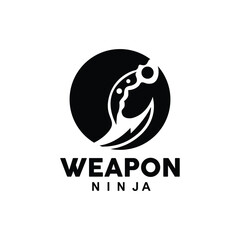 Weapon Logo, Traditional Weapon Karambit Vector, Ninja Fighting Tool Simple Design, Symbol Icon, Illustration