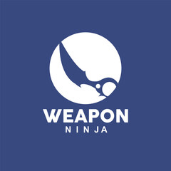Weapon Logo, Traditional Weapon Karambit Vector, Ninja Fighting Tool Simple Design, Symbol Icon, Illustration