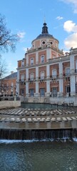 Fototapeta na wymiar Royal residence of the 18th century with exquisitely decorated rooms, including a dance and throne room. Royal Palace of Aranjuez, Spain, march 2023