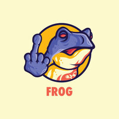 Frog logo for mascot or emblems