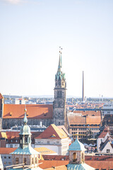 Fototapeta premium Blick auf die Nürnberger Altstadt, Deutschland, Bayern, Nürnberg