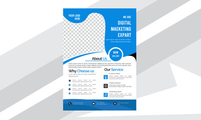 Business Flyer Corporate Flyer Template Geometric shape Flyer Circle Abstract Colorful concepts