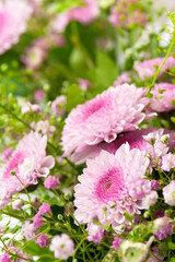Bouquet of pink chrysanthemums small